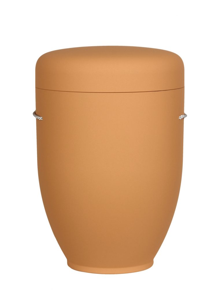 Naturfaserurne, matt terra, ohne Rand ohne Emblem