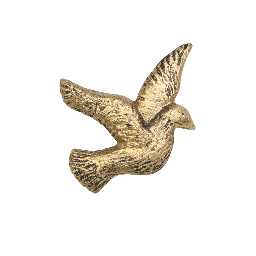 Gips-Emblem Taube, gold