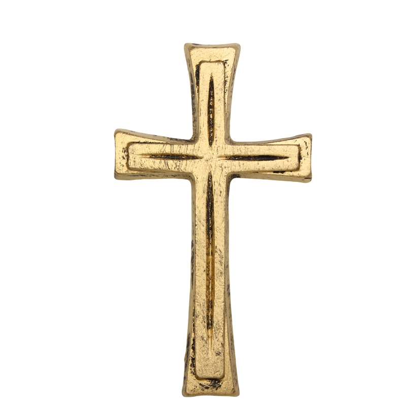 Gips-Emblem Kreuz, gold