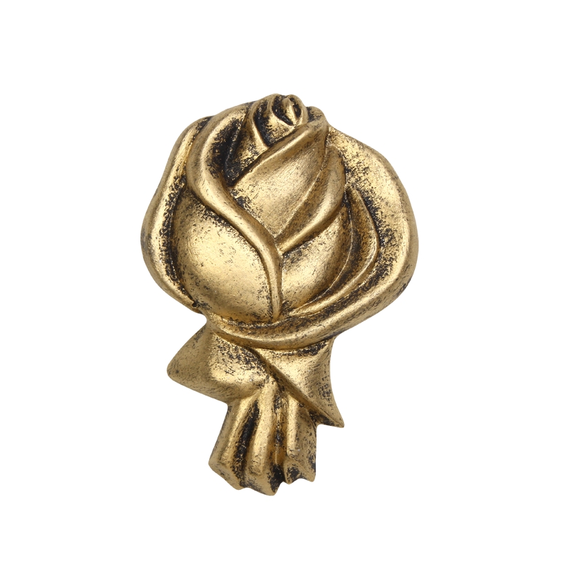 Gips-Emblem Rose, gold