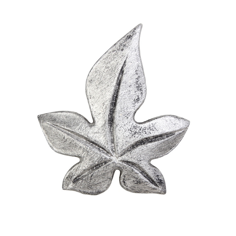 Gips-Emblem Efeu, silber