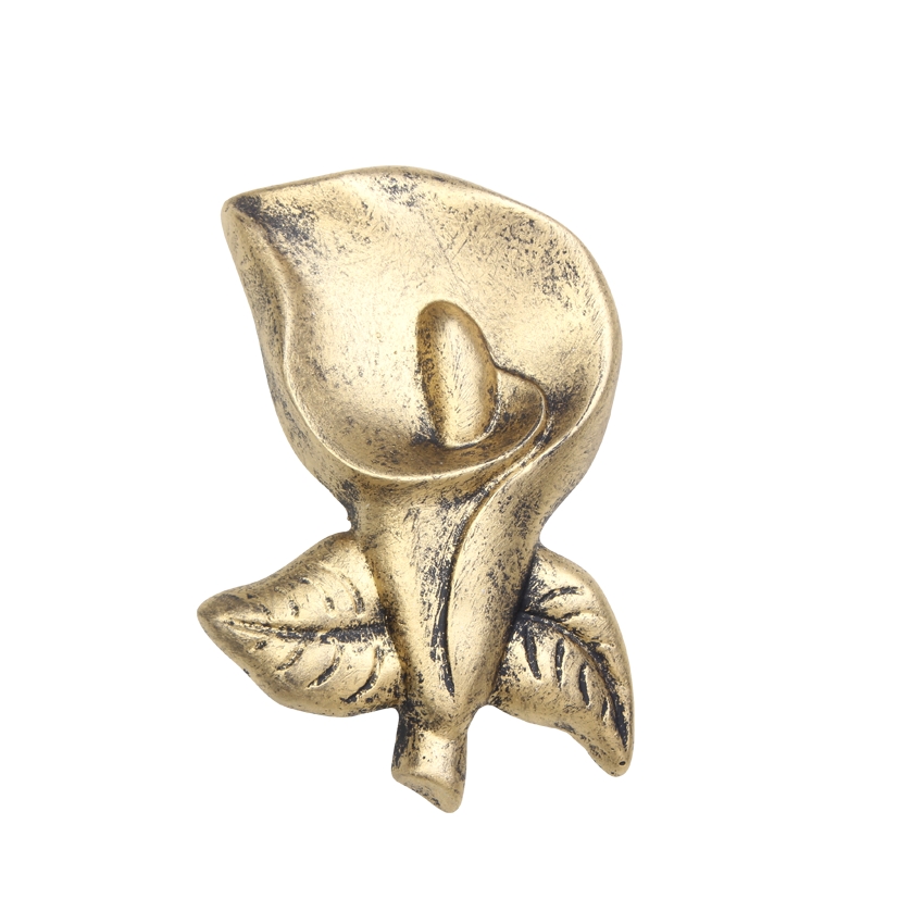 Gips-Emblem Calla, gold