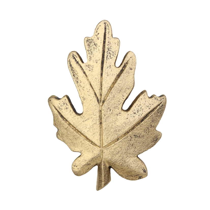 Gips-Emblem Eichenblatt, gold