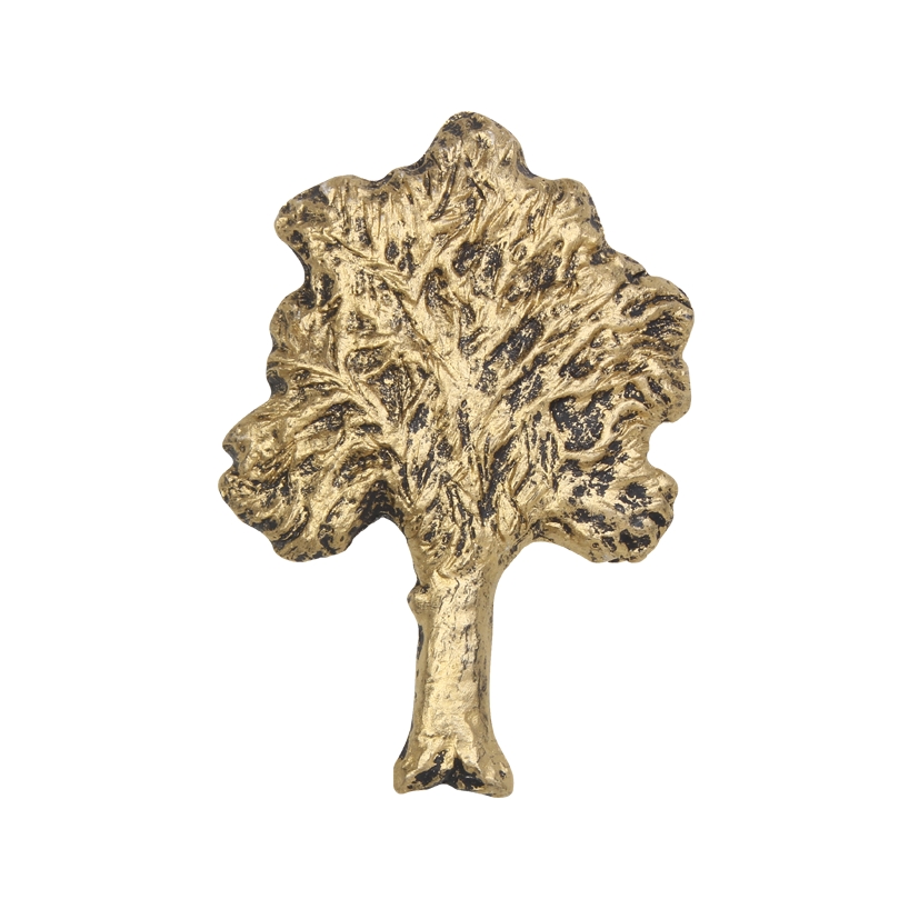 Gips-Emblem Baum, gold