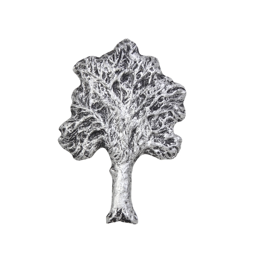 Gips-Emblem Baum, silber