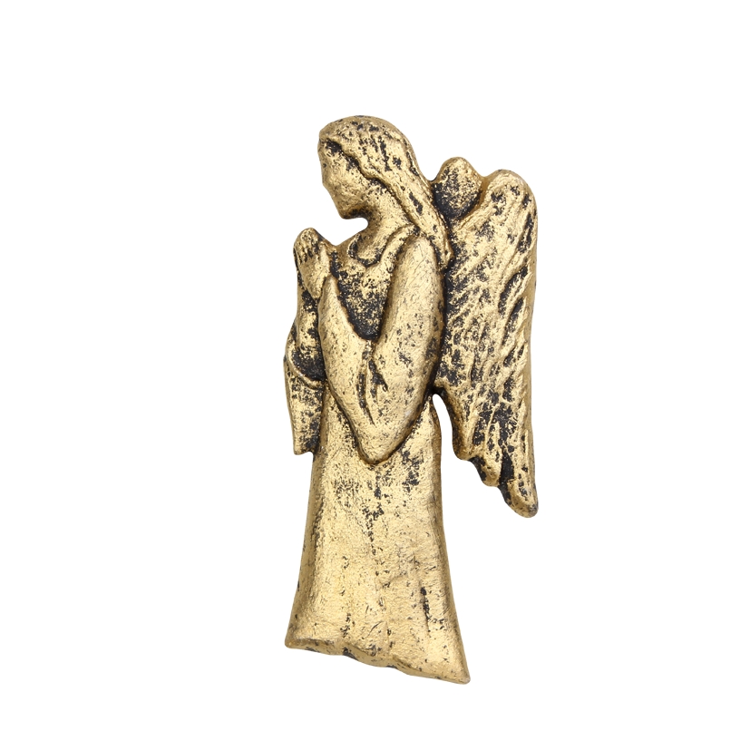 Gips-Emblem Engel, gold
