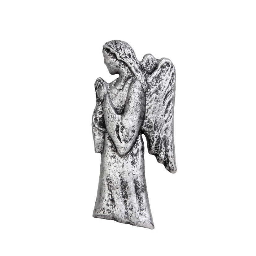 Gips-Emblem Engel, silber
