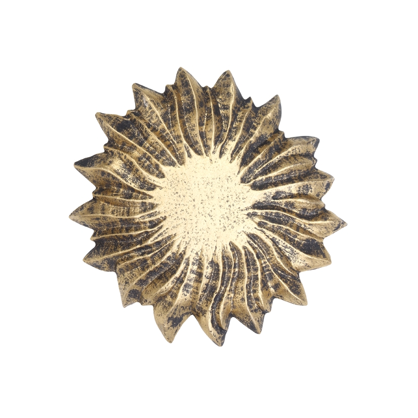 Gips-Emblem Sonne, gold