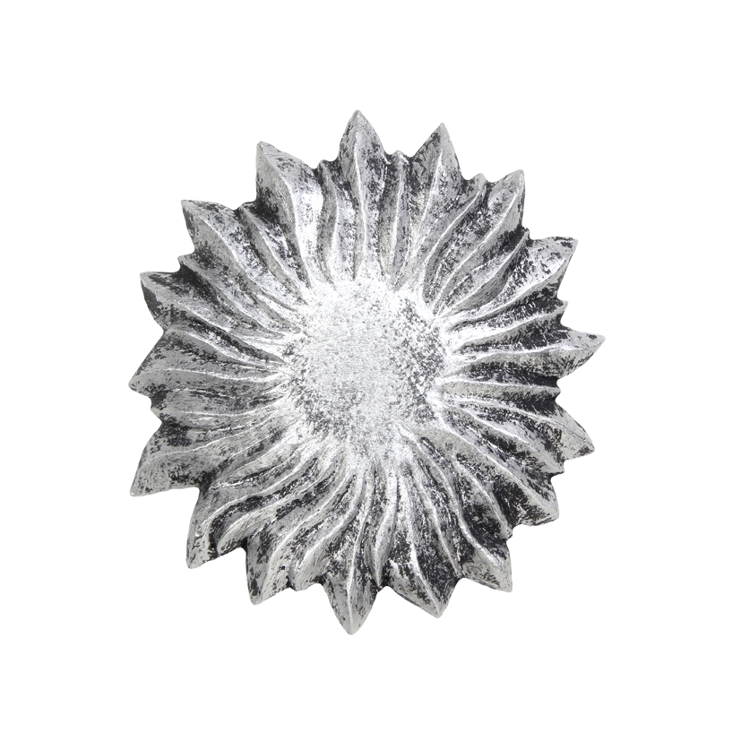 Gips-Emblem Sonne, silber