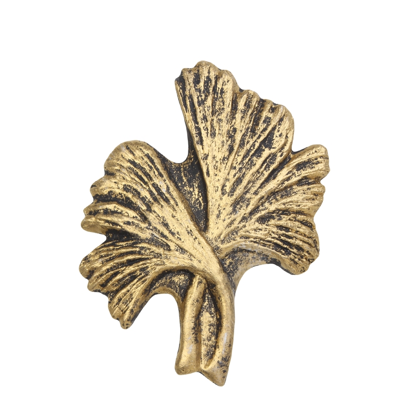 Gips-Emblem Ginkgo, gold