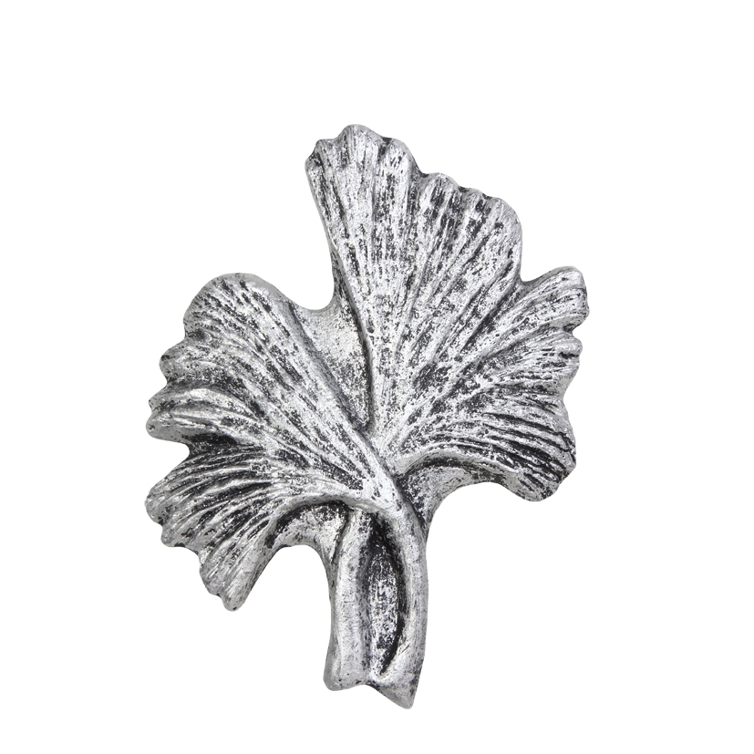 Gips-Emblem Ginkgo, silber