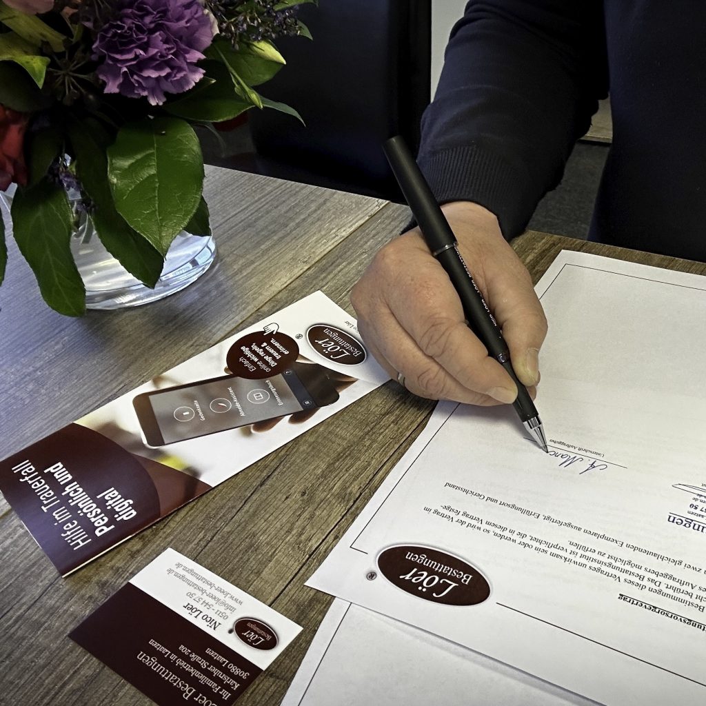 Persönliche Beratung bei Löer Bestattungen – individuelle Begleitung bei der Bestattungsplanung in Laatzen, vertrauensvoll und kompetent.