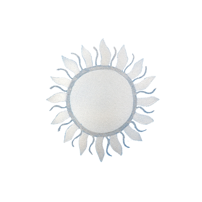Urnen-Emblem Motiv M30, gemalt silber