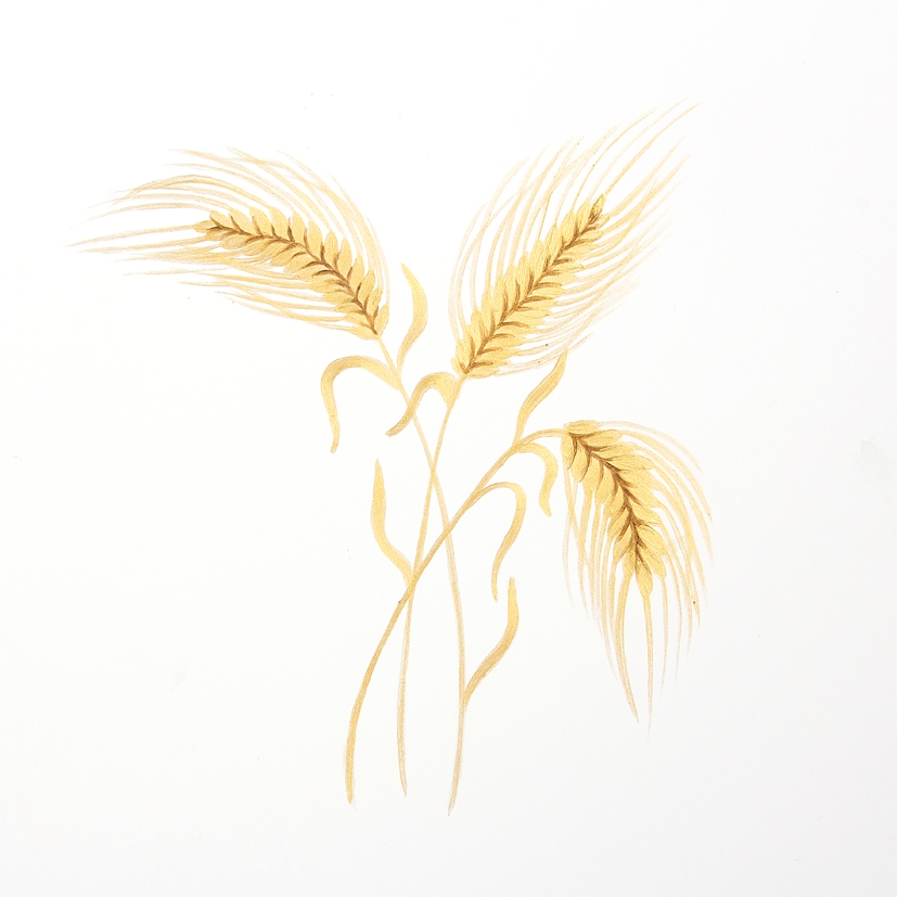 Urnen-Emblem Motiv M53, gemalt gold