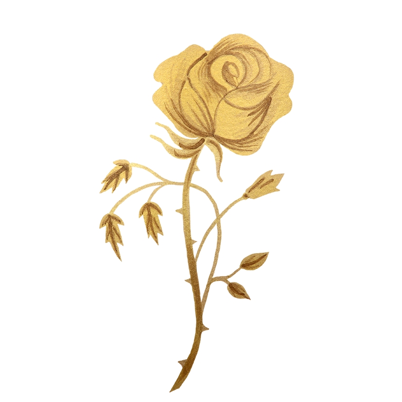 Urnen-Emblem Motiv M55, gemalt gold