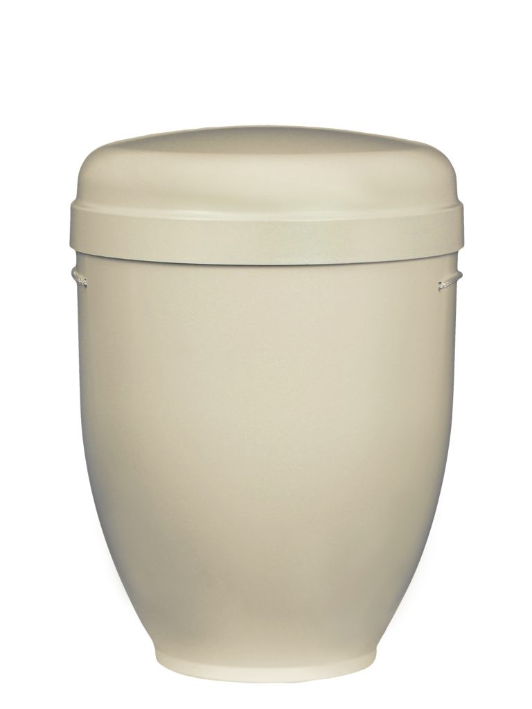Biologisch abbaubare Urne in beige